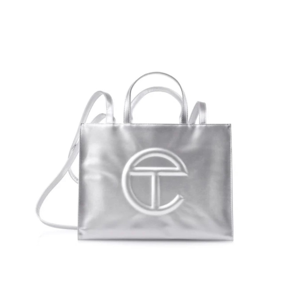 Telfar Medium Silver shopping bag
